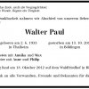 Paul Walter 1933-2012 Todesanzeige